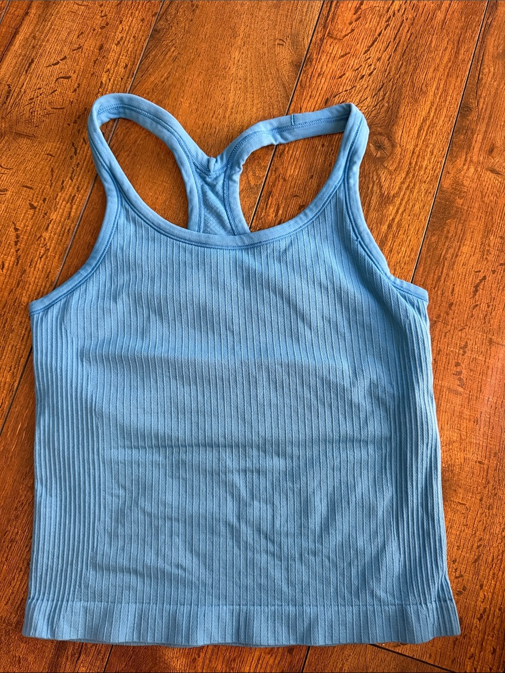 Amazon Ribbed Racerback Tank Top - Light Blue